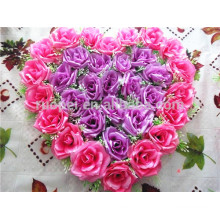 Couronne de fleur rose en forme d&#39;étoile artificielle directement d&#39;usine de la chine pour la décoration de mariage